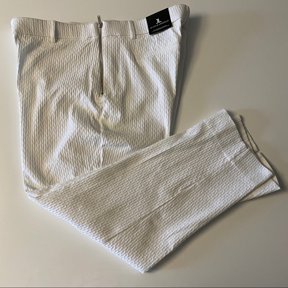 NWT Jules & Leopold white stretch capris SZ L